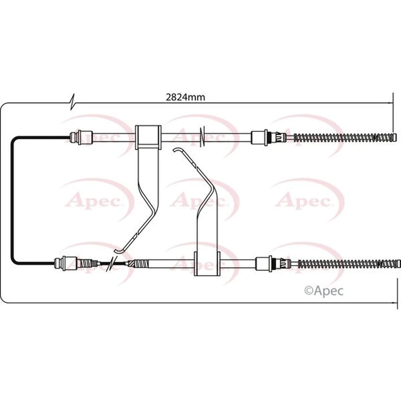 Apec Handbrake Cable Right Rear CAB1172