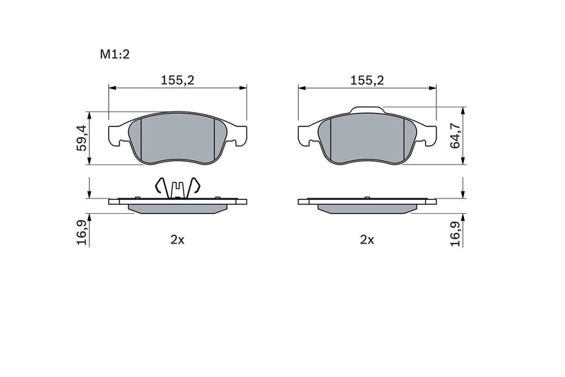 Bosch Brake Pad Set x x 0986494441