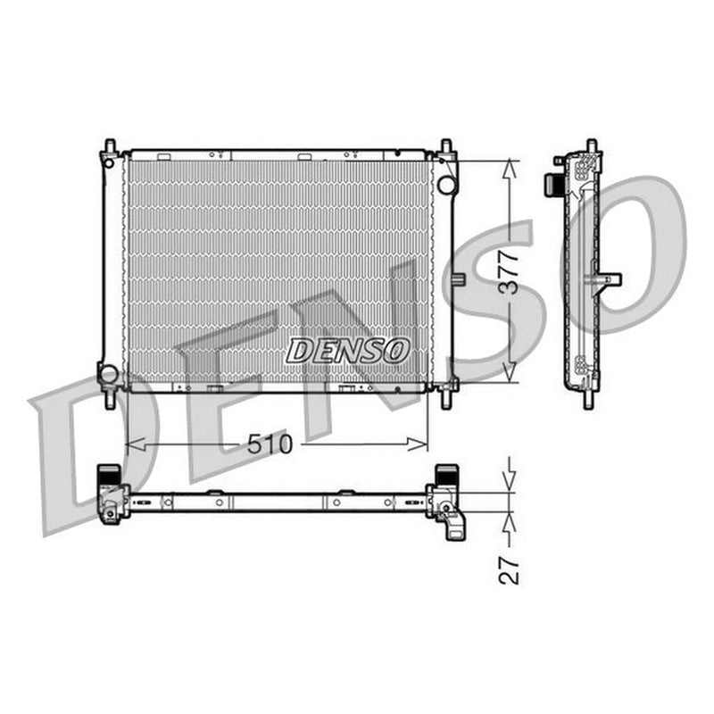 Denso Engine Radiator fits Nissan Micra III 2003-2010 1.5