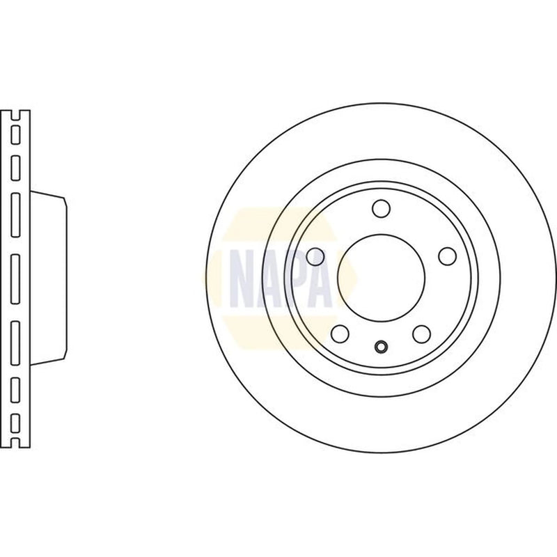 NAPA 2 x Vented Front Brake Discs NBD5104-x2