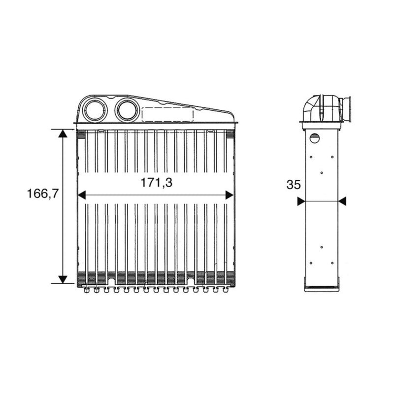 Valeo Heater Matrix Core Heat Exchanger 812250