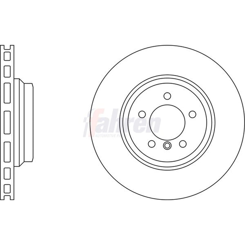 Fahren 2 x Vented Brake Discs fits BMW 3 2004-2013