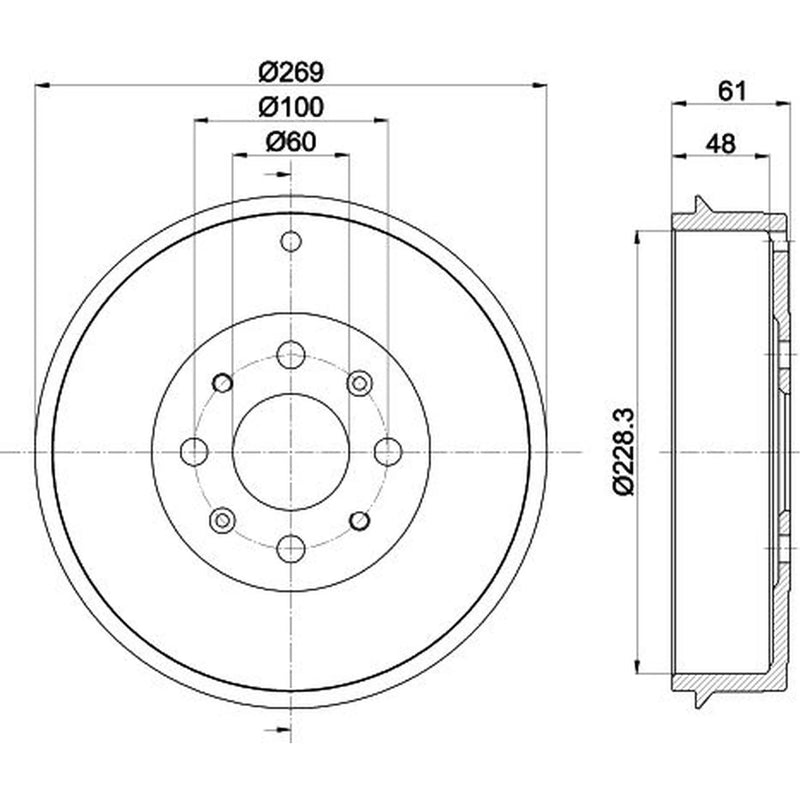 Mintex Brake Drum Assembly Rear MBD256