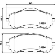 Mintex Front Brake Pad Set MDB3412