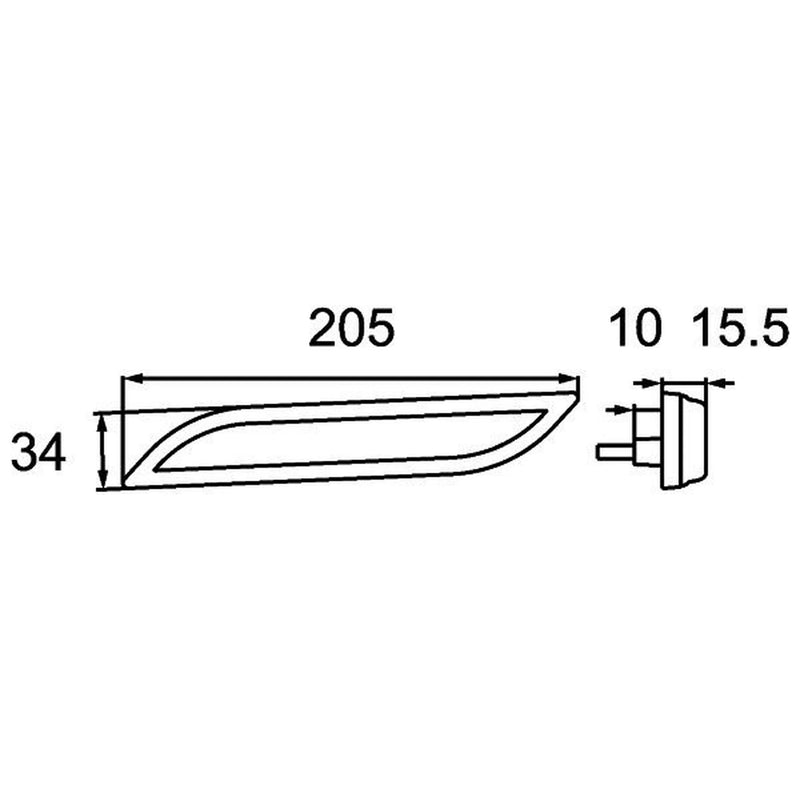 Hella Side Marker Light Wide High 2PS 013 307-031