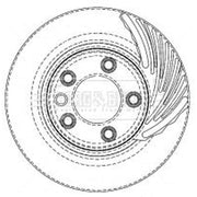 Borg & Beck 2 x Front Brake Discs BBD5756S