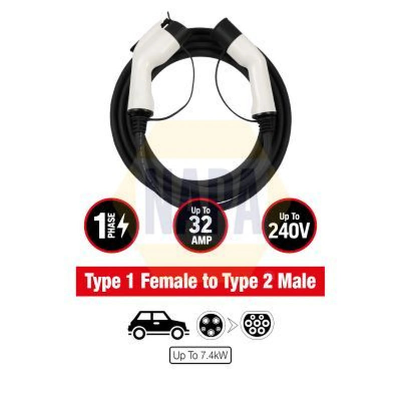 NAPA Electric Vehicle Charging Cable Male/Female NEC102