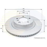 Comline 2 x Vented Front Brake Discs ADC1340V