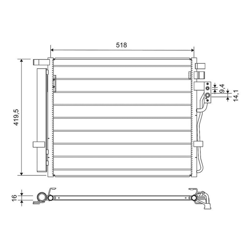 Valeo Air Conditioning Condenser 814404
