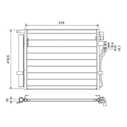 Valeo Air Conditioning Condenser 814404
