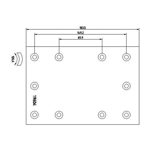 DON Don Cv Brake Lining Set RW9132S7340