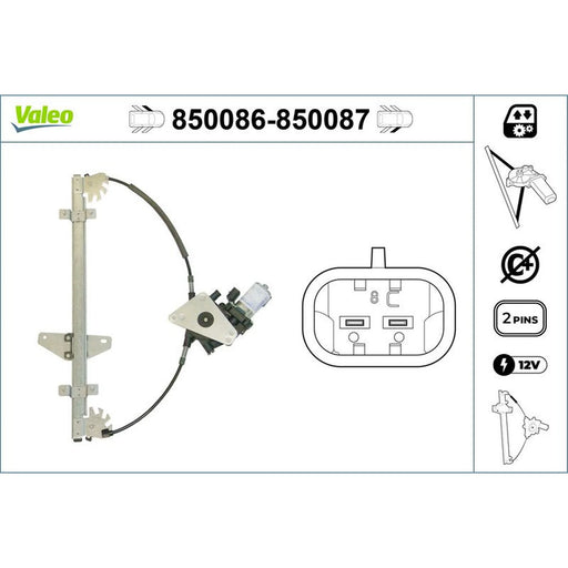 Valeo Electric Window Regulator Lifter Left Front 850086