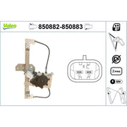 Valeo Electric Window Regulator Lifter Right Rear 850883