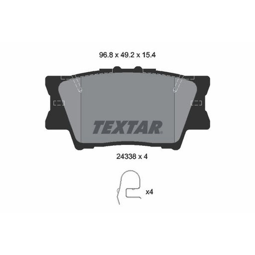 Textar Rear Brake Pad Set 2433801