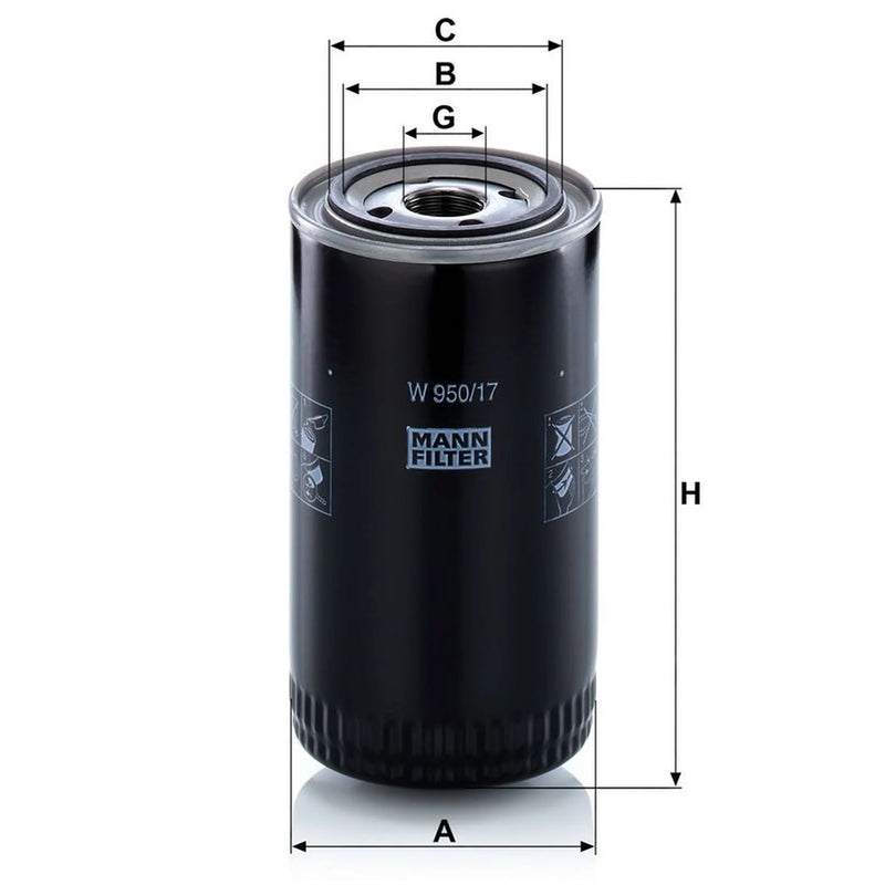 MANN-FILTER Engine Oil Filter W 950/17