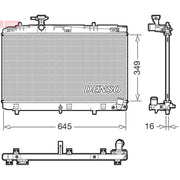 Denso Engine Radiator DRM50155