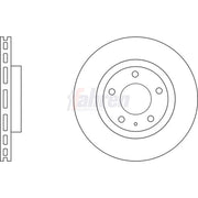 Fahren 2 x Vented Brake Discs fits Fiat 500L 2012-2018 0.9 1.3 1.4 1.6