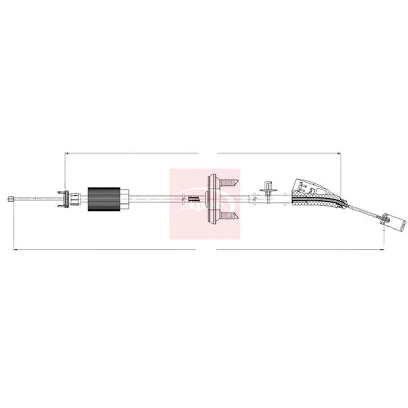 Apec Handbrake Cable Front CAB1924