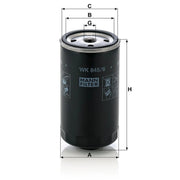 MANN-FILTER Fuel Filter Element WK 845/6