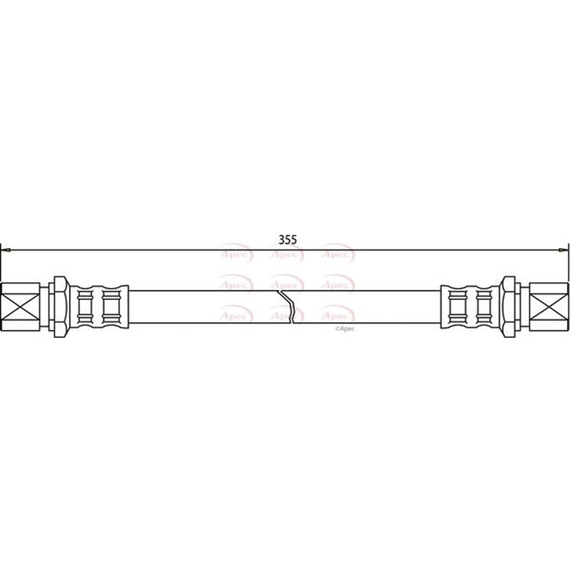 Apec Brake Hydraulic Hose Line Rear HOS3199