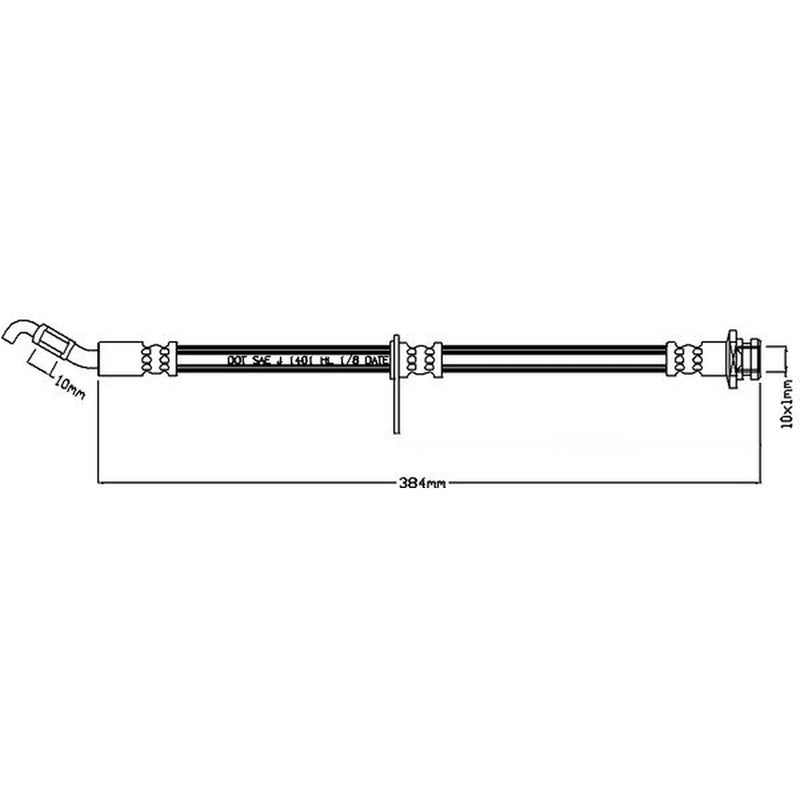 Juratek Brake Hydraulic Hose Line Right JBH1213