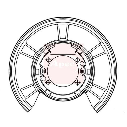 Apec Brake Disc Splash Guard Rear ASG1177