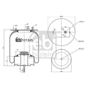 Febi Air Suspension Bellow Front Right 101345