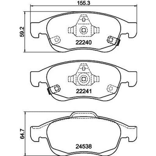 DON Front Brake Pad Set PCP1887