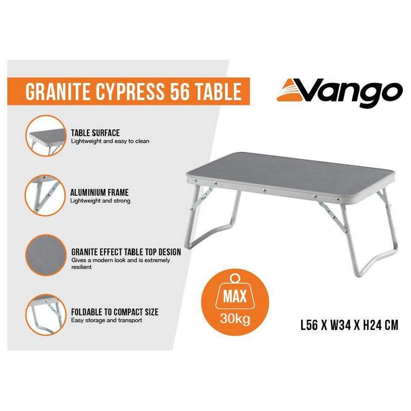 Vango Granite Cypress Camping Table - Low Level Folding Camping Table - Vango - Van Life Living