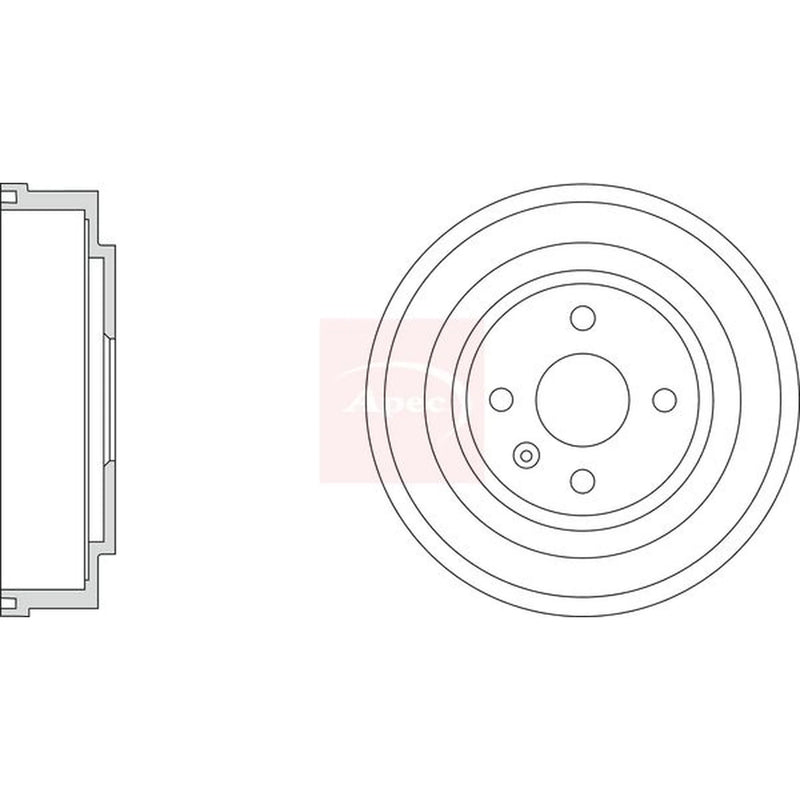 Apec Brake Drum Assembly Rear DRM9218
