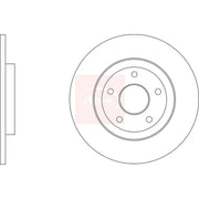 Apec 2 x Solid Rear Brake Discs DSK3375-x2