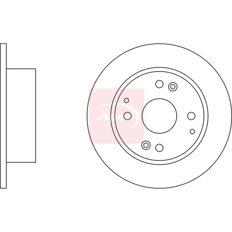 Apec 2 x Solid Rear Brake Discs DSK2336-x2