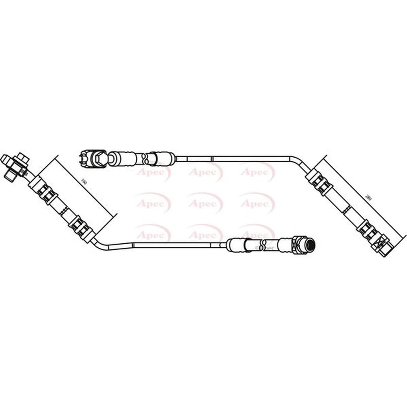 Apec Brake Hydraulic Hose Line Rear Right HOS3156