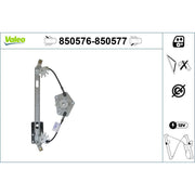 Valeo Electric Window Regulator Lifter Left Rear 850576
