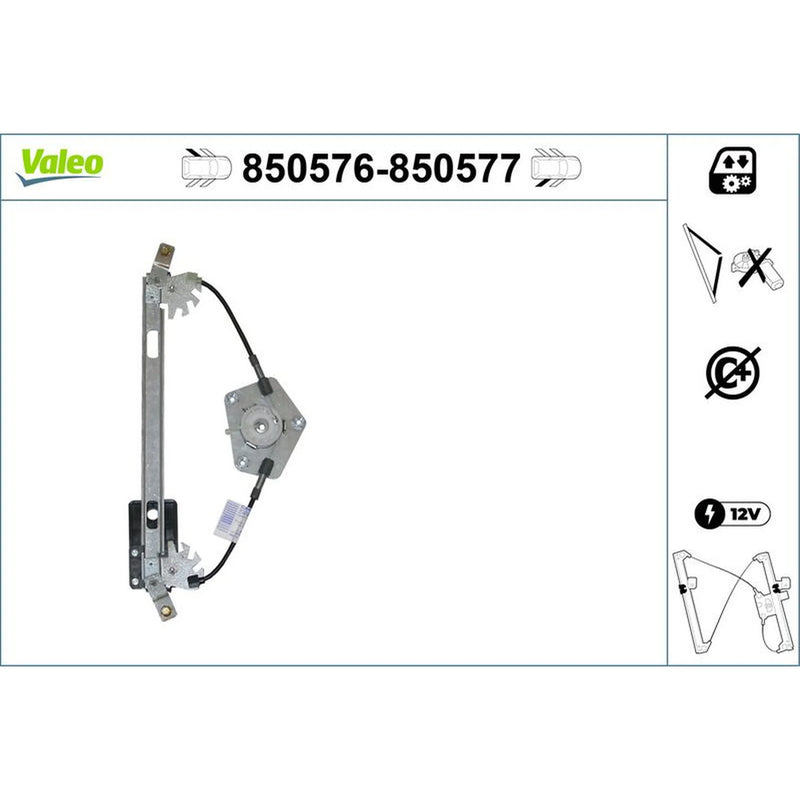 Valeo Electric Window Regulator Lifter Left Rear 850576