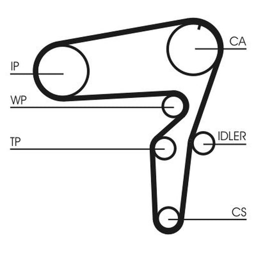 Continental CTAM Timing Belt Cambelt 198 Teeth CT1076