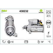 Valeo Starter Motor 12V 2.2kW 10 Teeth 438232