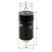 MANN-FILTER Fuel Filter Element WK 724/4