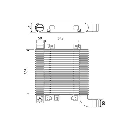 Valeo Intercooler (Charge Air Cooler) 818398