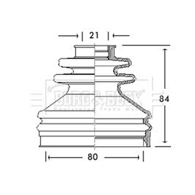Borg & Beck Drive Shaft Bellow Kit transmission sided BCB2699