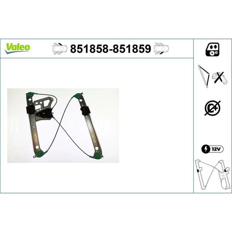 Valeo Electric Window Regulator Lifter Left Front 851858