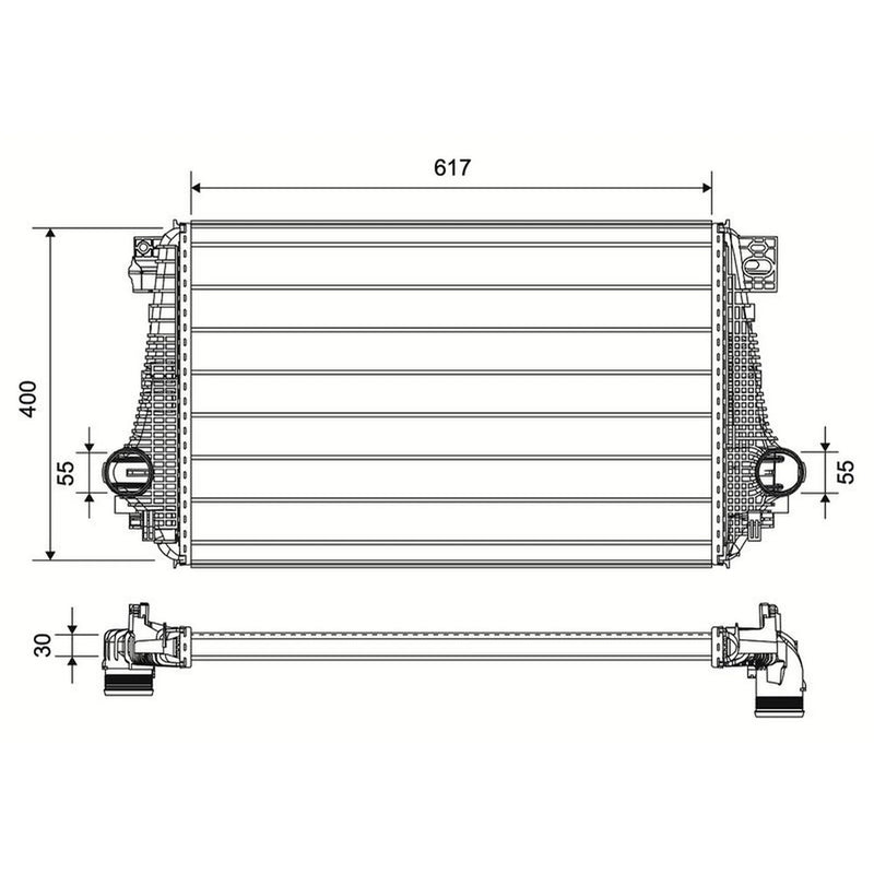 Valeo Intercooler (Charge Air Cooler) 822964