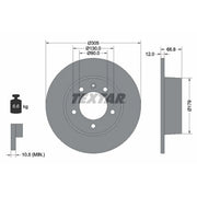 Textar 2 x Solid Rear Brake Discs 92111203-x2