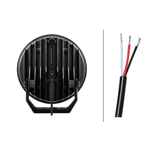 Hella Spotlight Vf Blade Aux. Black 9 Round W Po R 25 frontal sided 1FJ 357 1FJ 357 199-041