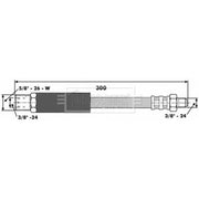 Borg & Beck Brake Hydraulic Hose Line Front Right BBH6539