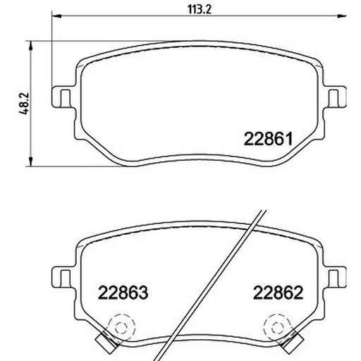 DON Rear Brake Pad Set PCP2214