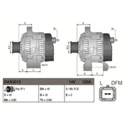 Denso Car Alternator 12V fits Nissan Interstar 2002-2006