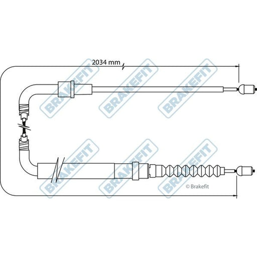 Apec Handbrake Cable Right Rear BBC3050