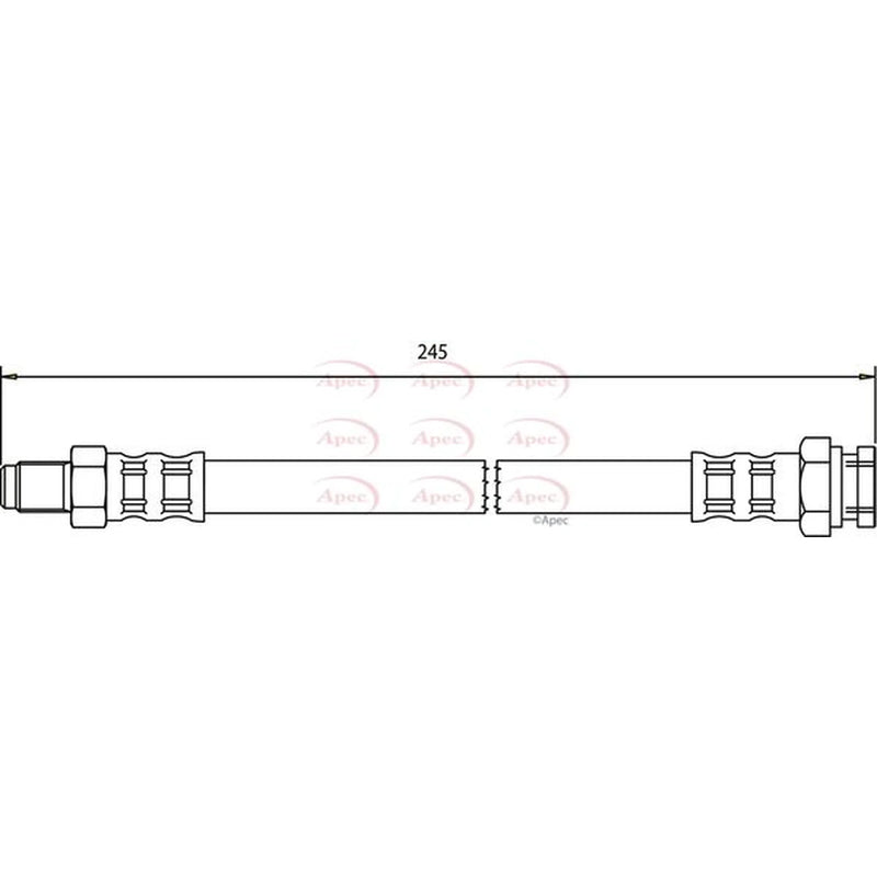 Apec Brake Hydraulic Hose Line outer HOS3258