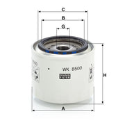 MANN-FILTER Fuel Filter Element WK 8500